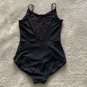Capezio black mesh back leotard